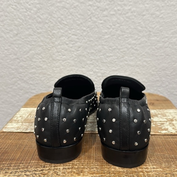 Dolce Vita Beny Stud Black Leather Loafers Size 7.5 - Picture 7 of 9